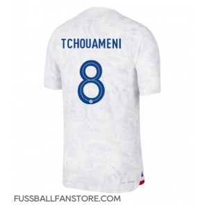 Frankreich Aurelien Tchouameni #8 Replik Auswärtstrikot WM 2022 Kurzarm